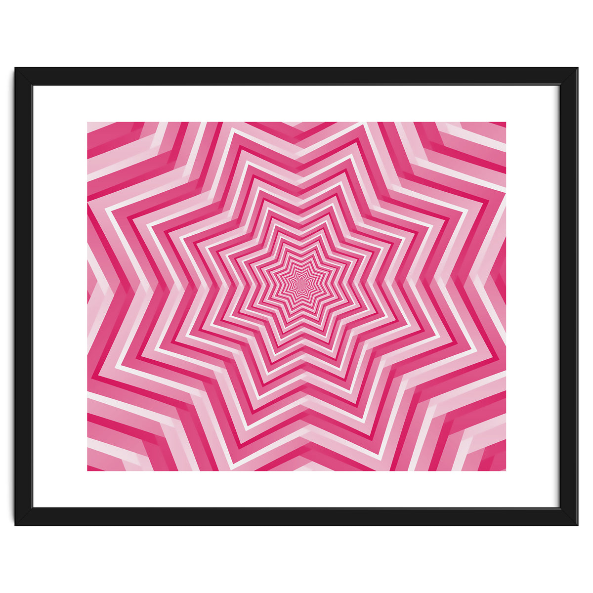 Abstract Pink Geometric Design Art