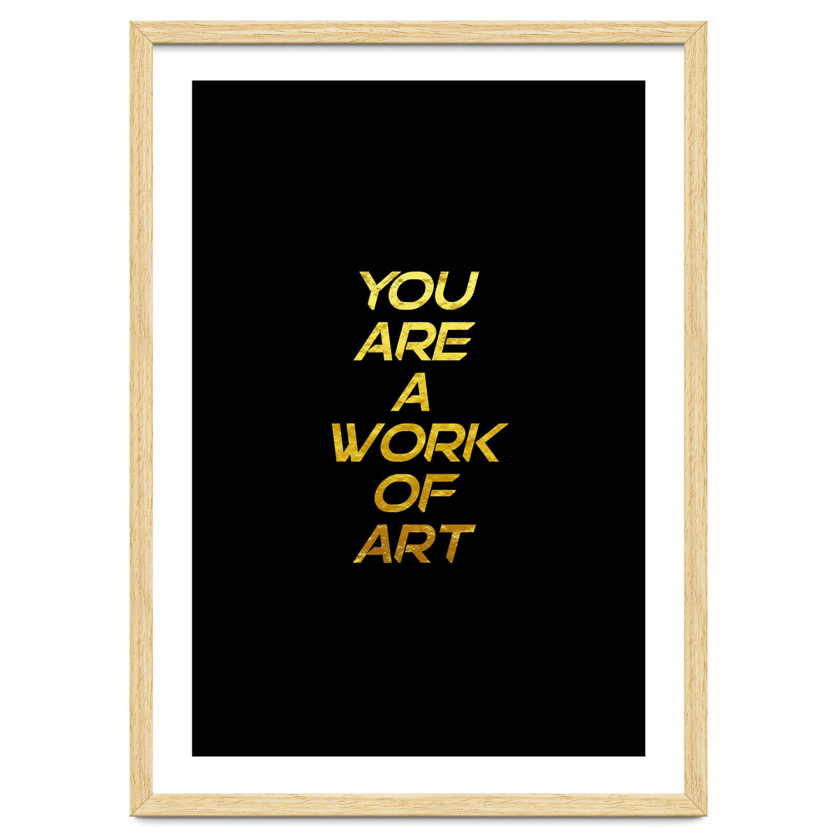 Modern Minimalist Typography You Are A Work Of Art Versión 2