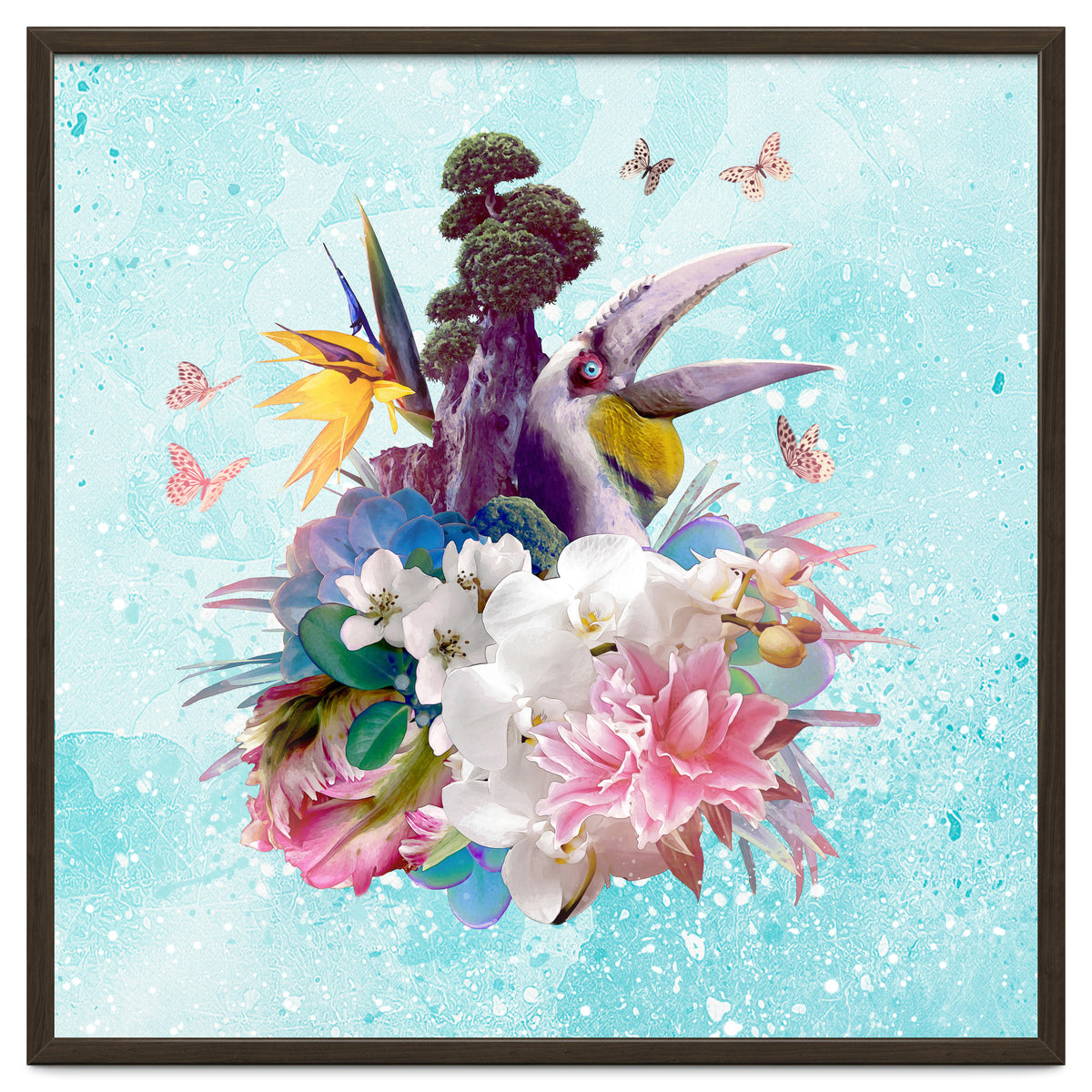 Floral Hornbill Blue