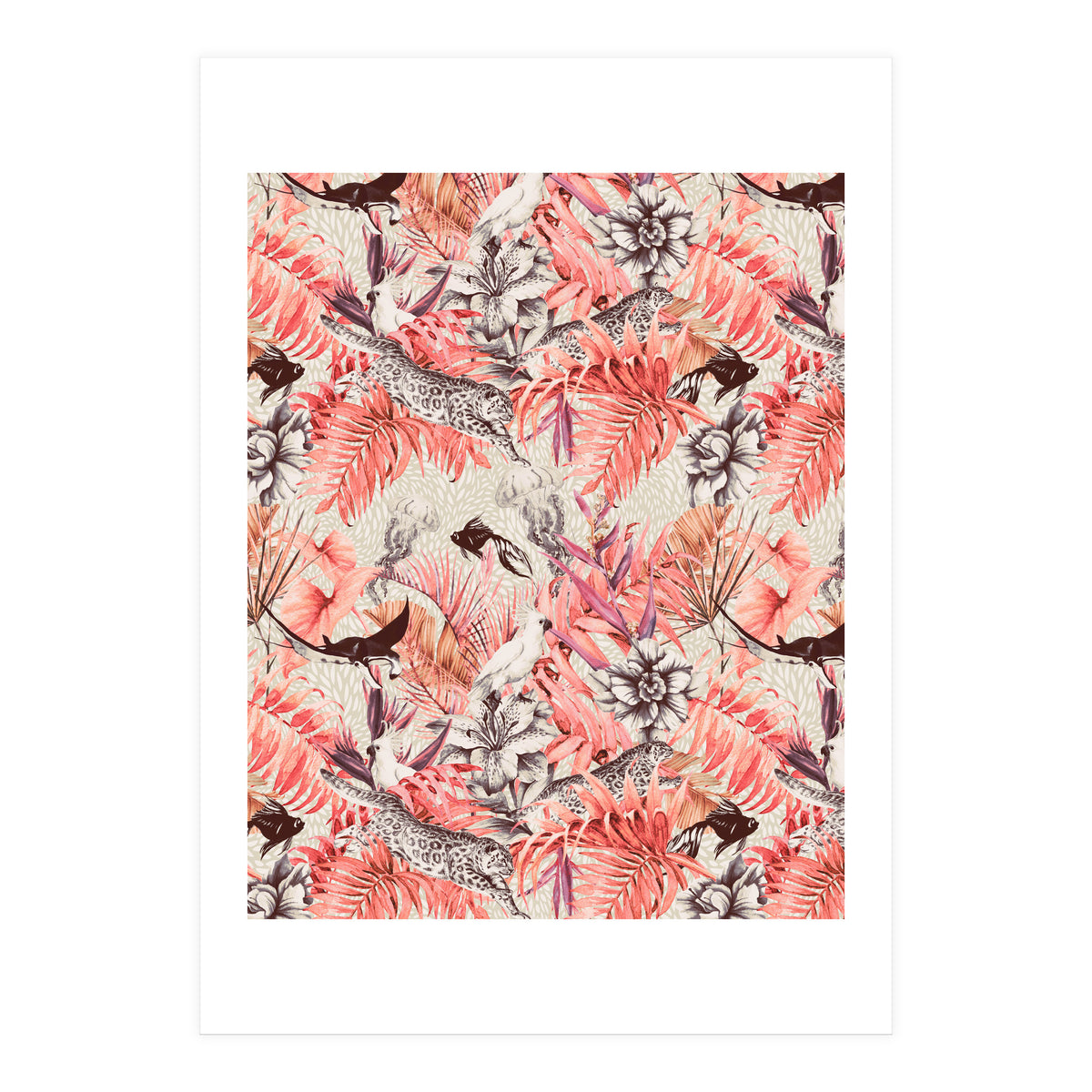 Tropical paradise pink  (Print Only)