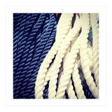 Blue and white fishing rope (Print Only) thumbnail