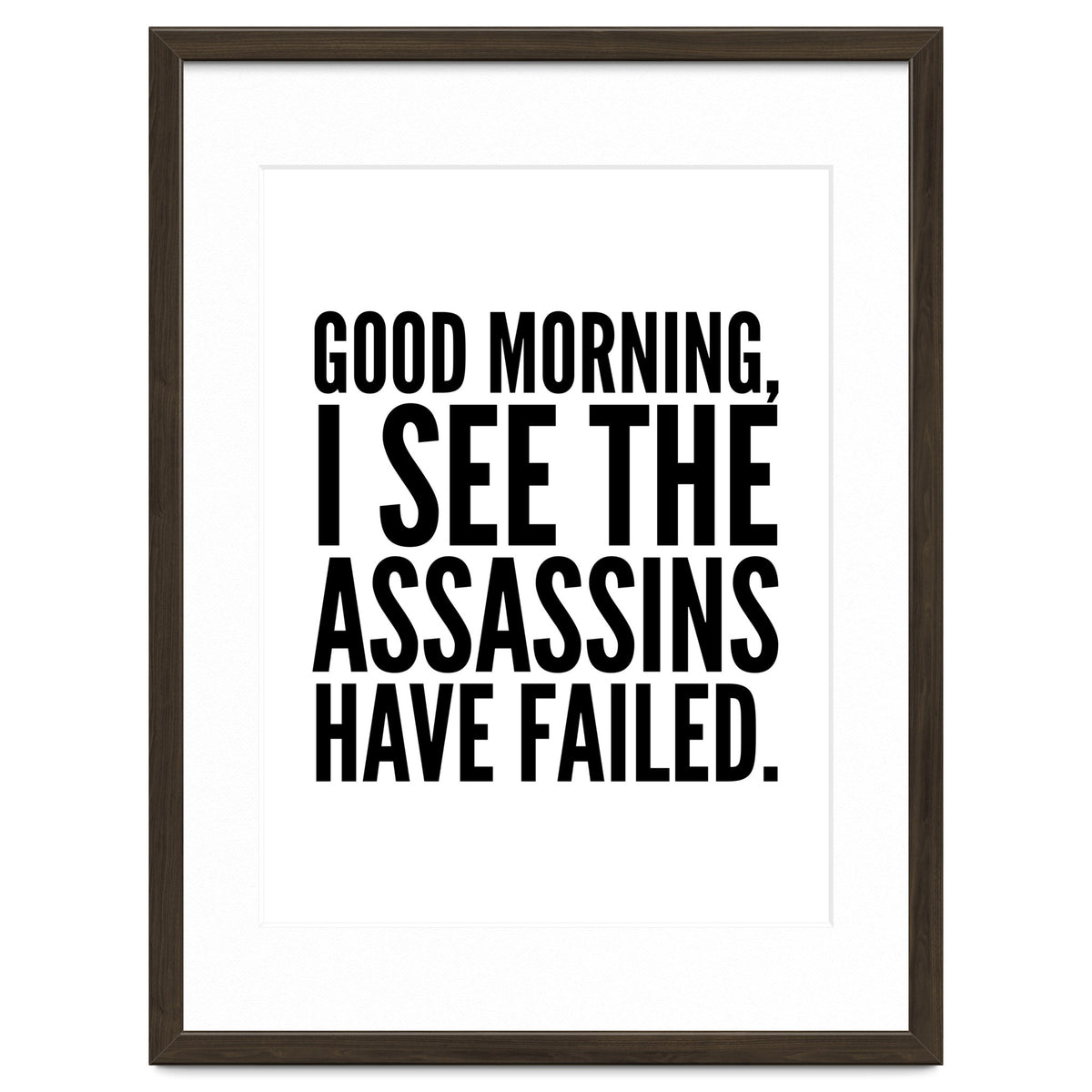 Good Morning I See The Assasins Have Failed