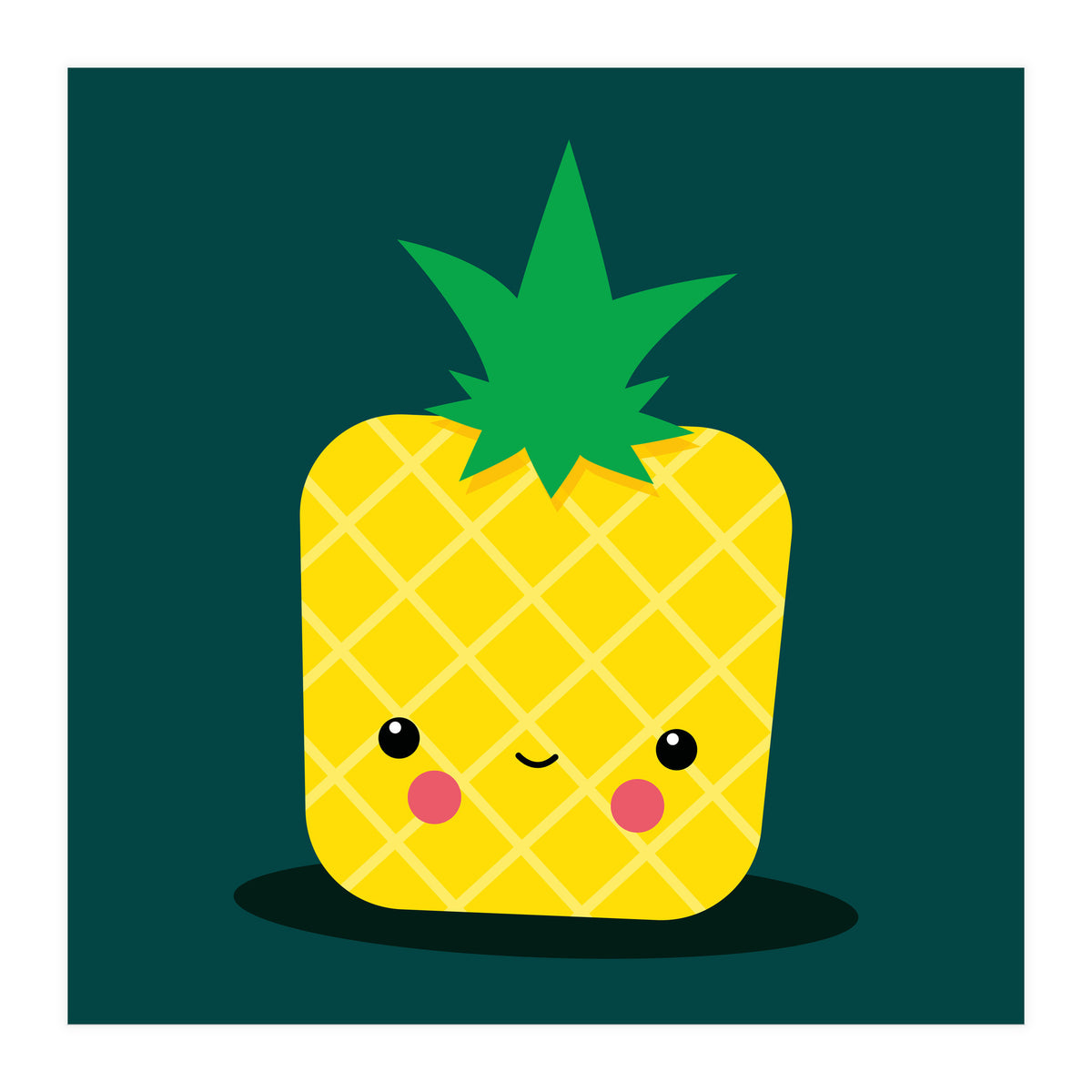 Stay Well Kawaii Pineapple (Print Only)