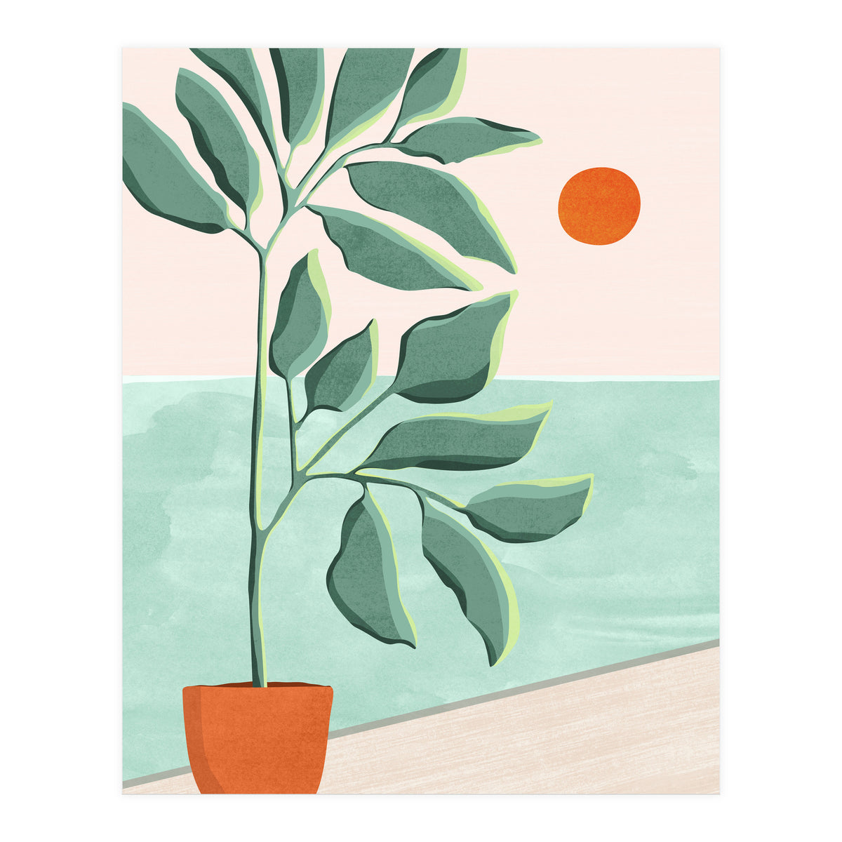 Sunset At The Beach House No.1 (Print Only)