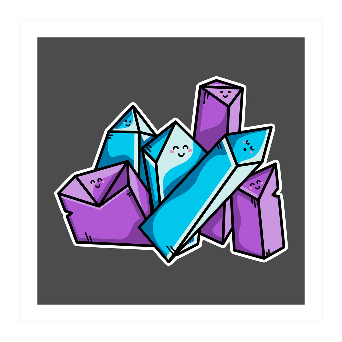 Kawaii Cute Crystals (Print Only)