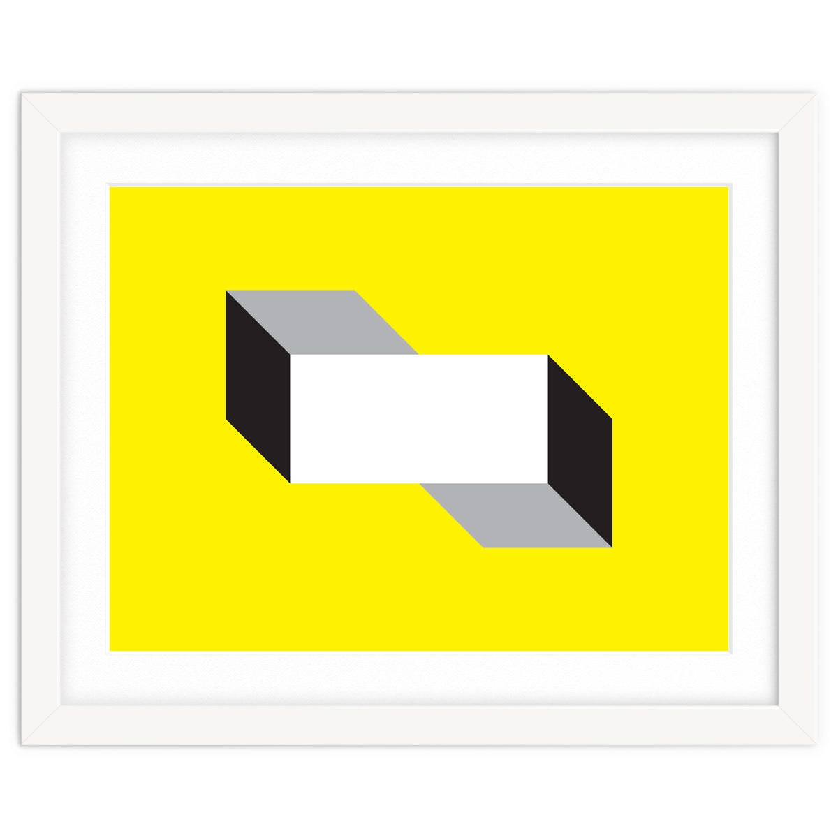 Geometric Shapes No. 50 - yellow, black & grey