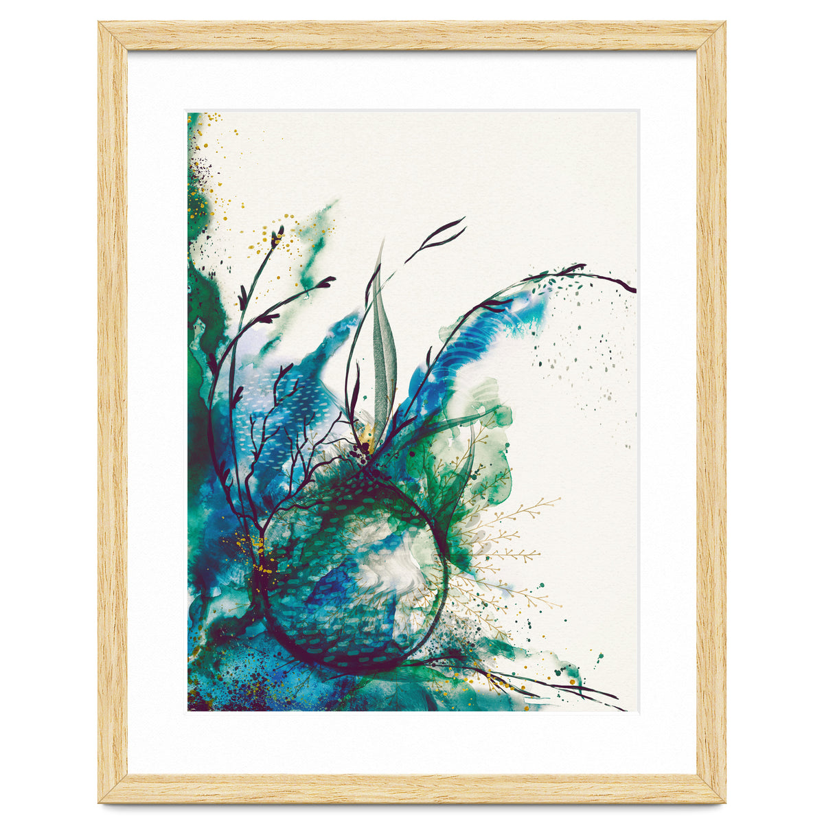 Abstract Sea Watercolour