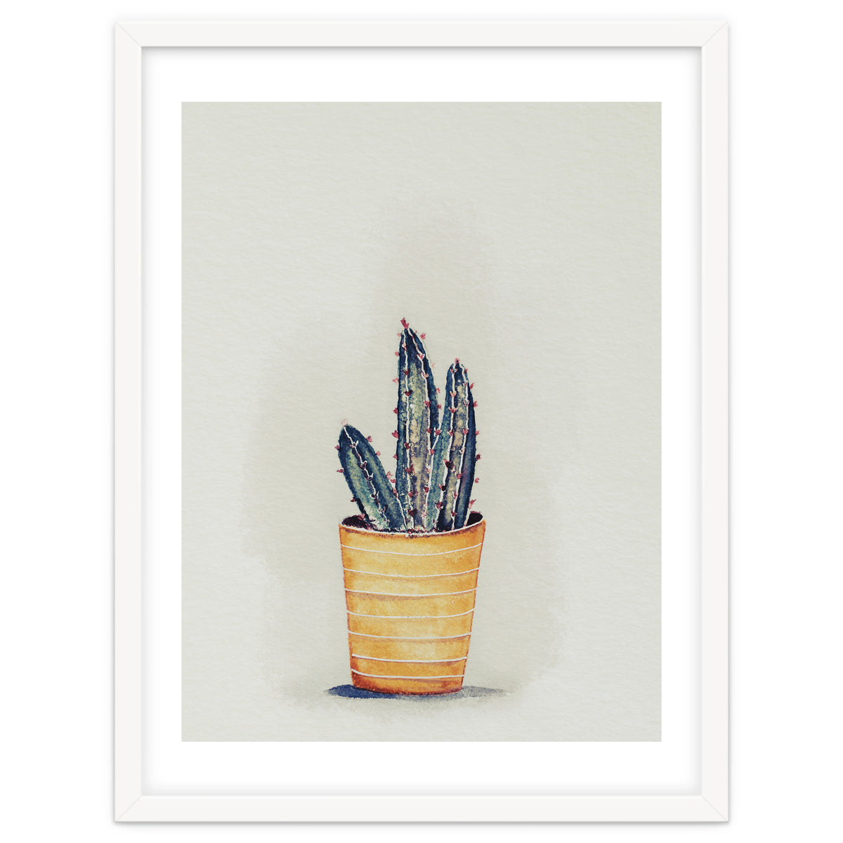 Cactus in yellow pot