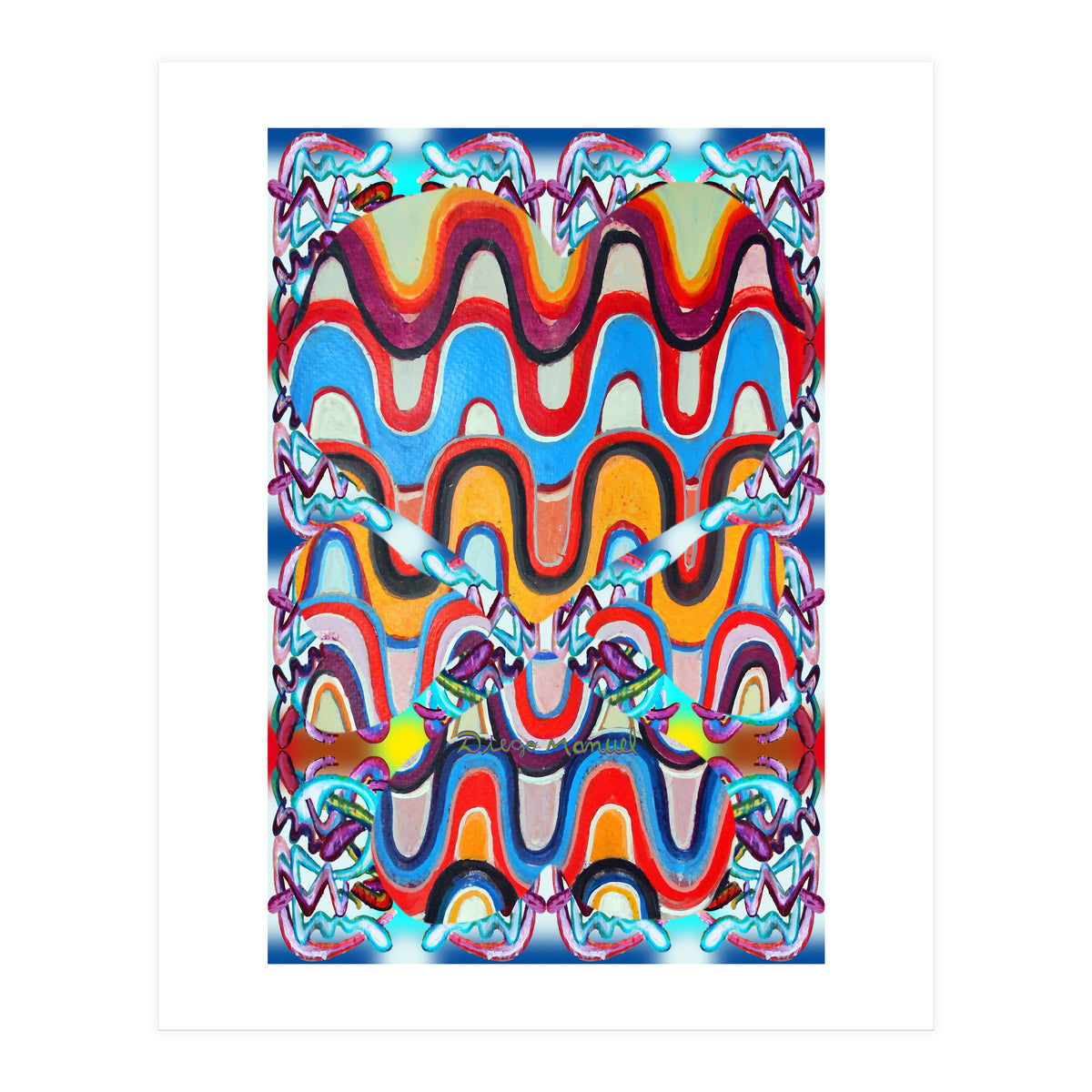 4 Corazones Tapiz 1 (Print Only)