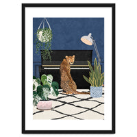 Cheetah playing the piano