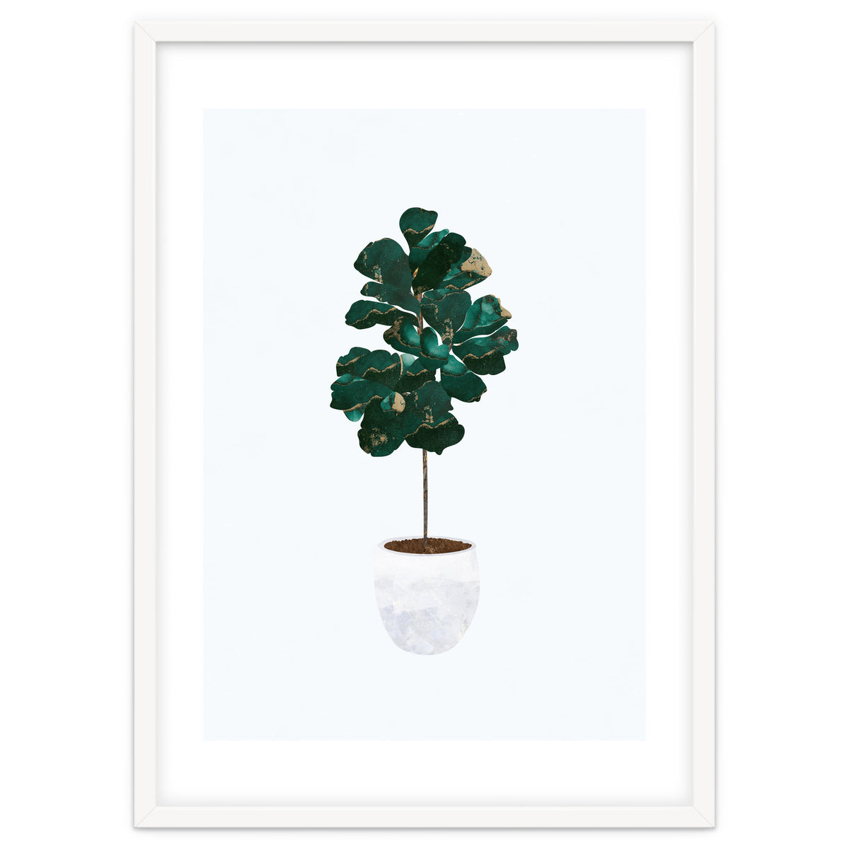 FIddle Leaf Fig gold and green