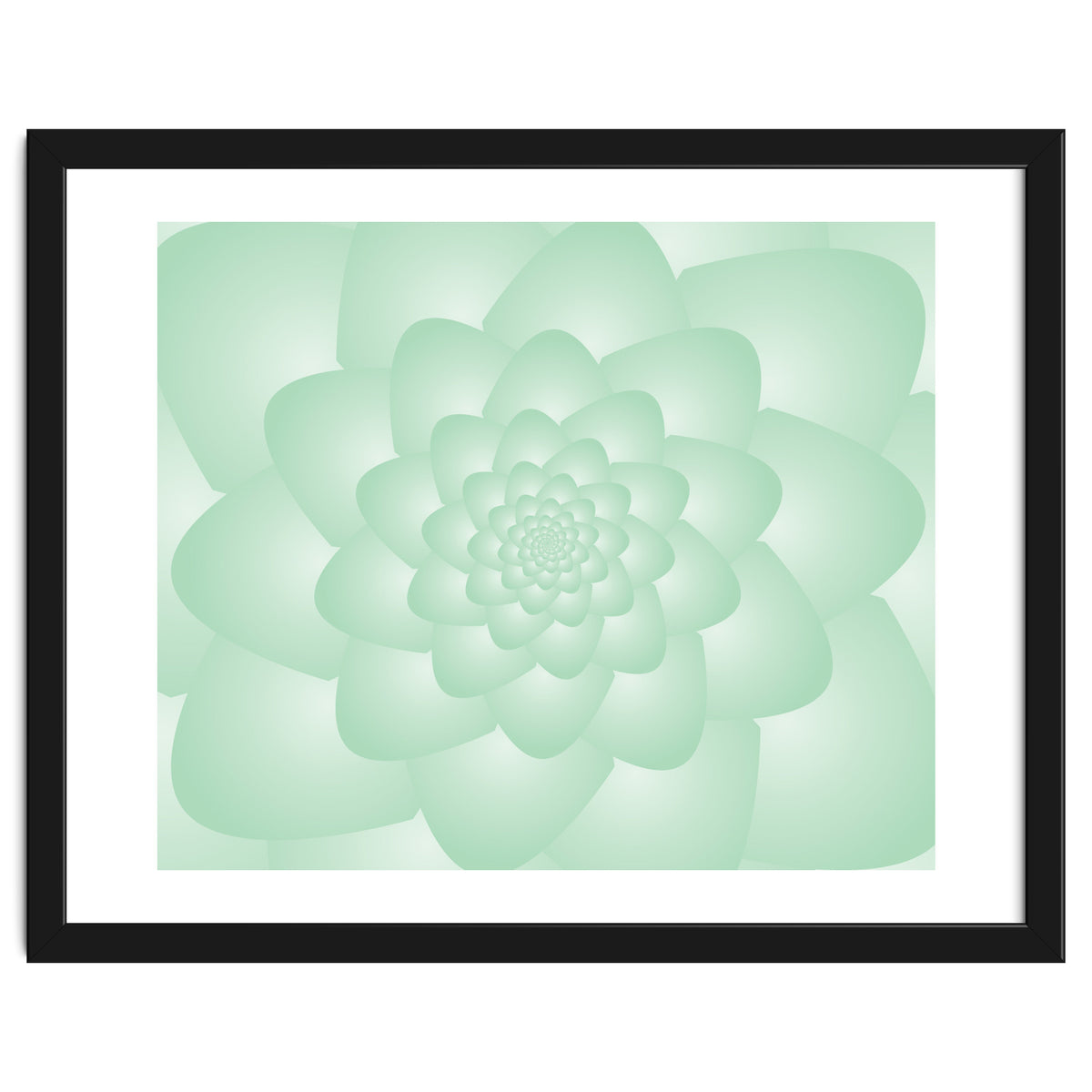 Pastel Colors Flower Pattern Set Green