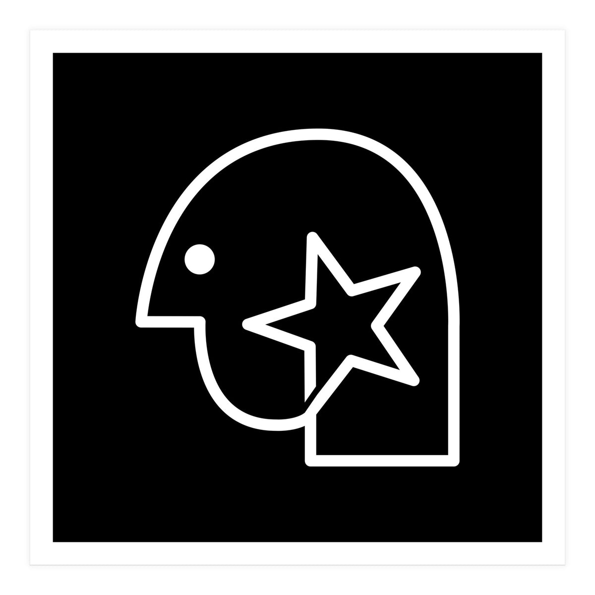 Head Star_Black (Print Only)