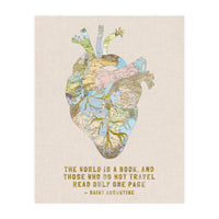 A Traveller's Heart + Quote (Print Only)