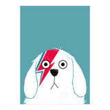 Doozal Dog Bowie White (Print Only) thumbnail