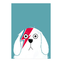 Doozal Dog Bowie White (Print Only)