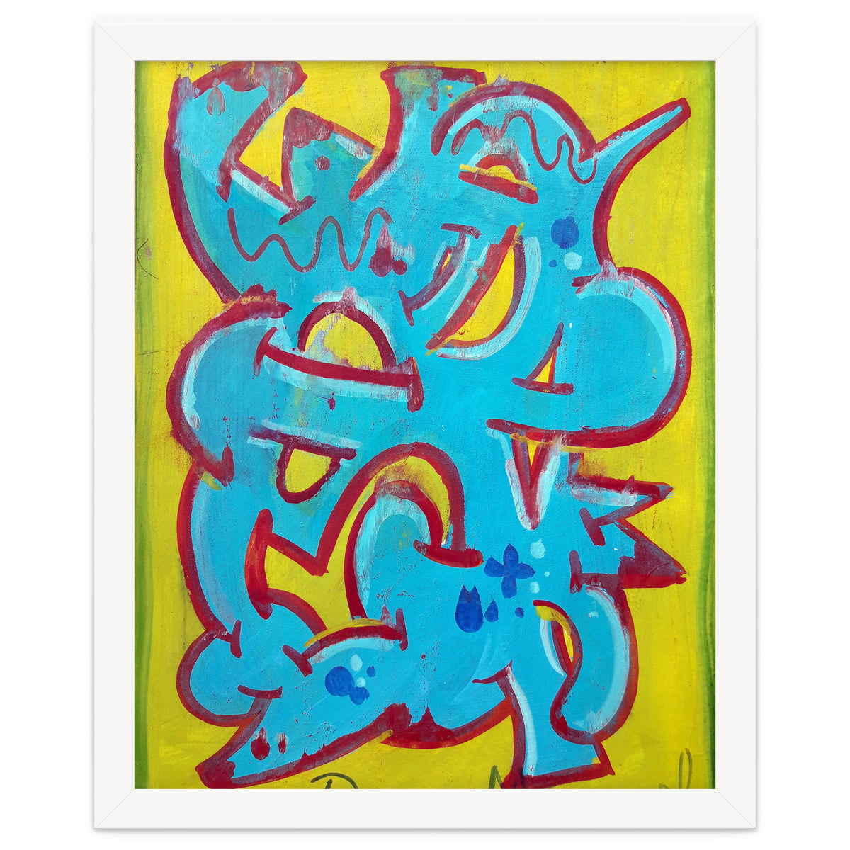 Forma Celeste Sobre Amarillo 3