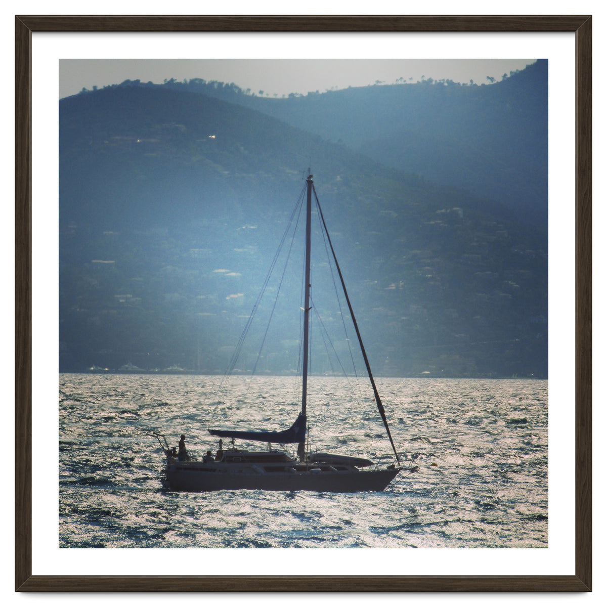 Sailing boat at sunset