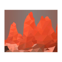Torres Del Paine National Park Low Poly Art (Print Only)