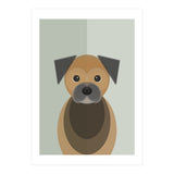 Mid Century Geometric Border Terrier Dog (Print Only) thumbnail