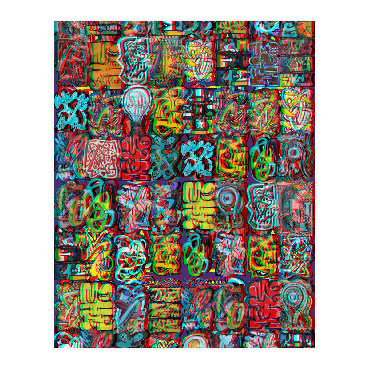 Formas 14 34 3d And Graffiti 3 (Print Only)
