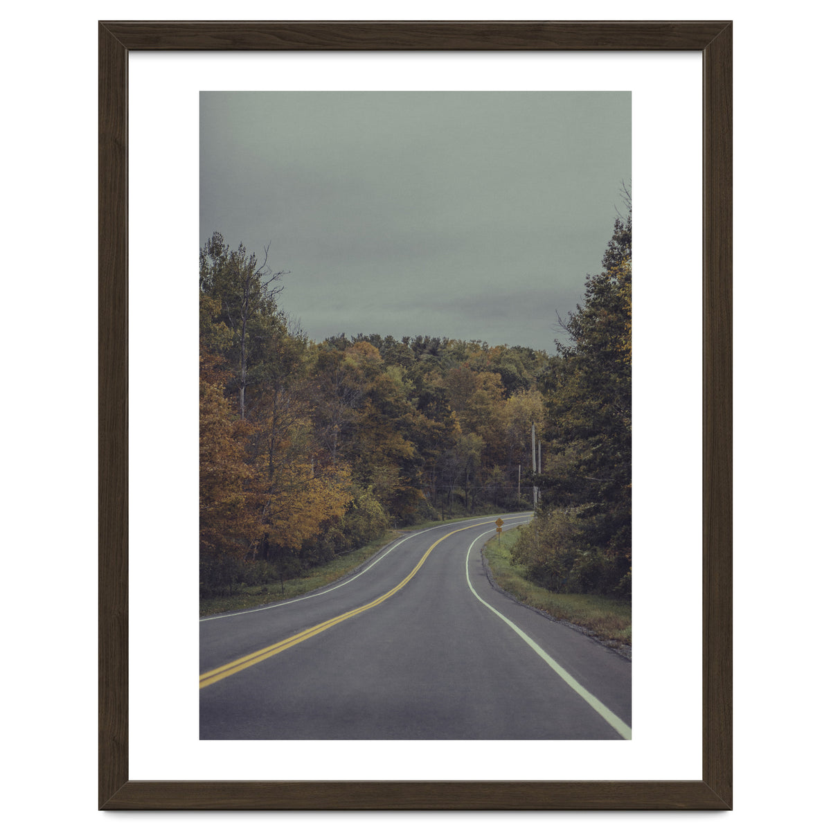 Fall Road in Upstate New York