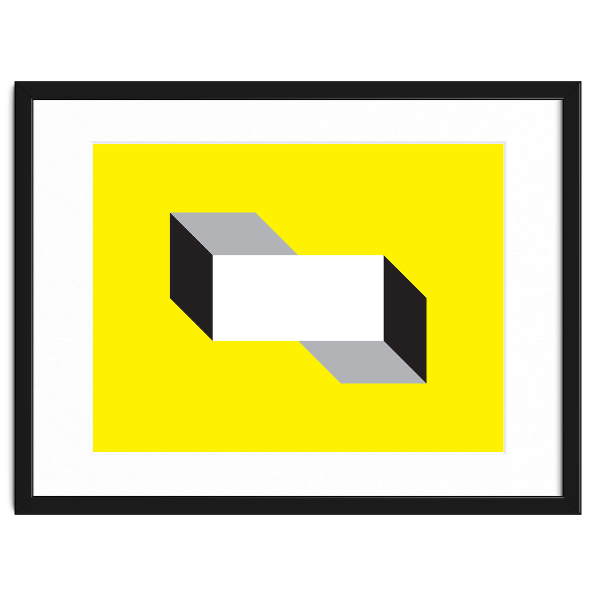 Geometric Shapes No. 50 - yellow, black & grey