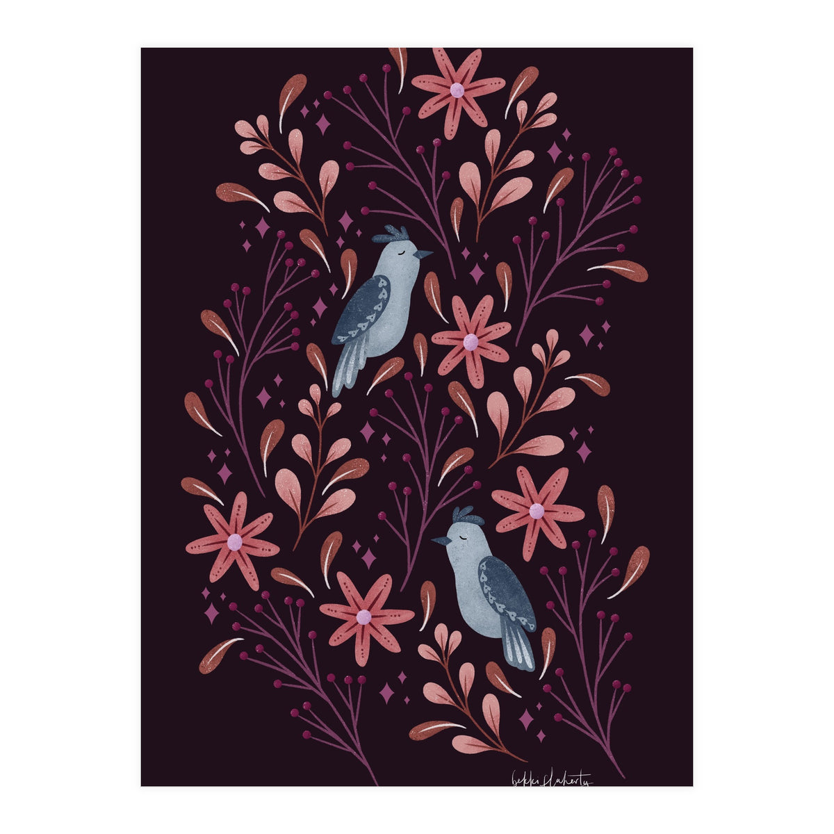 Folk-Art Birds (Print Only)