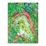 Tropical Vacay | Rainforest Jungle Botanical Lush Nature | Summer Lake People Swim | Boho Painting (Print Only) thumbnail