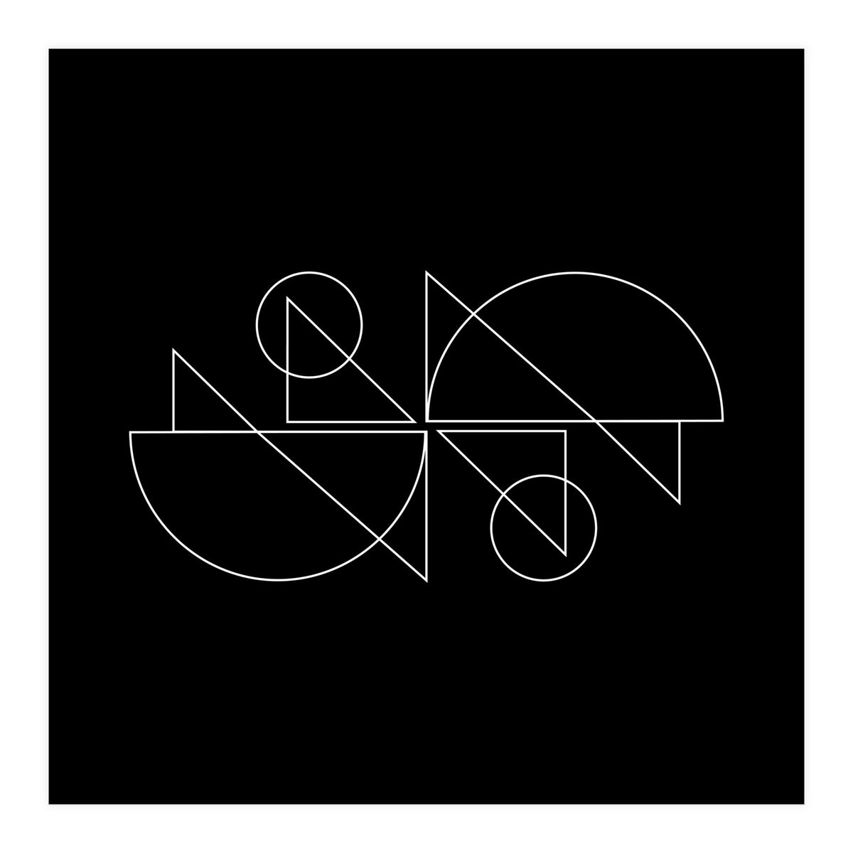 Tandem Cyclists | modern geometric (Print Only)
