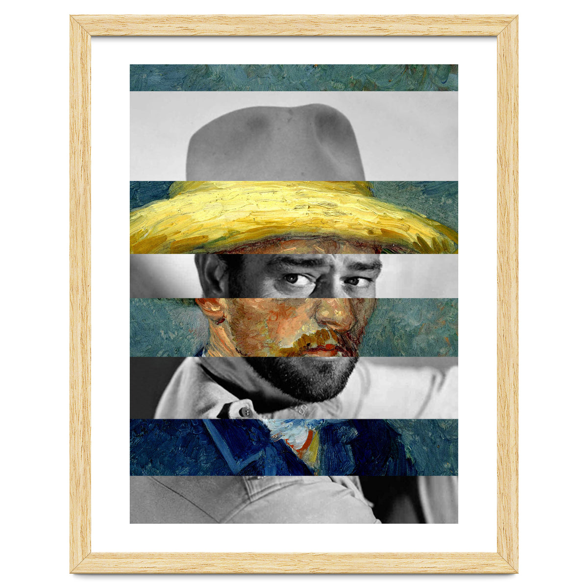 Van Gogh's Self Portrait With Straw Hat & John Wayne