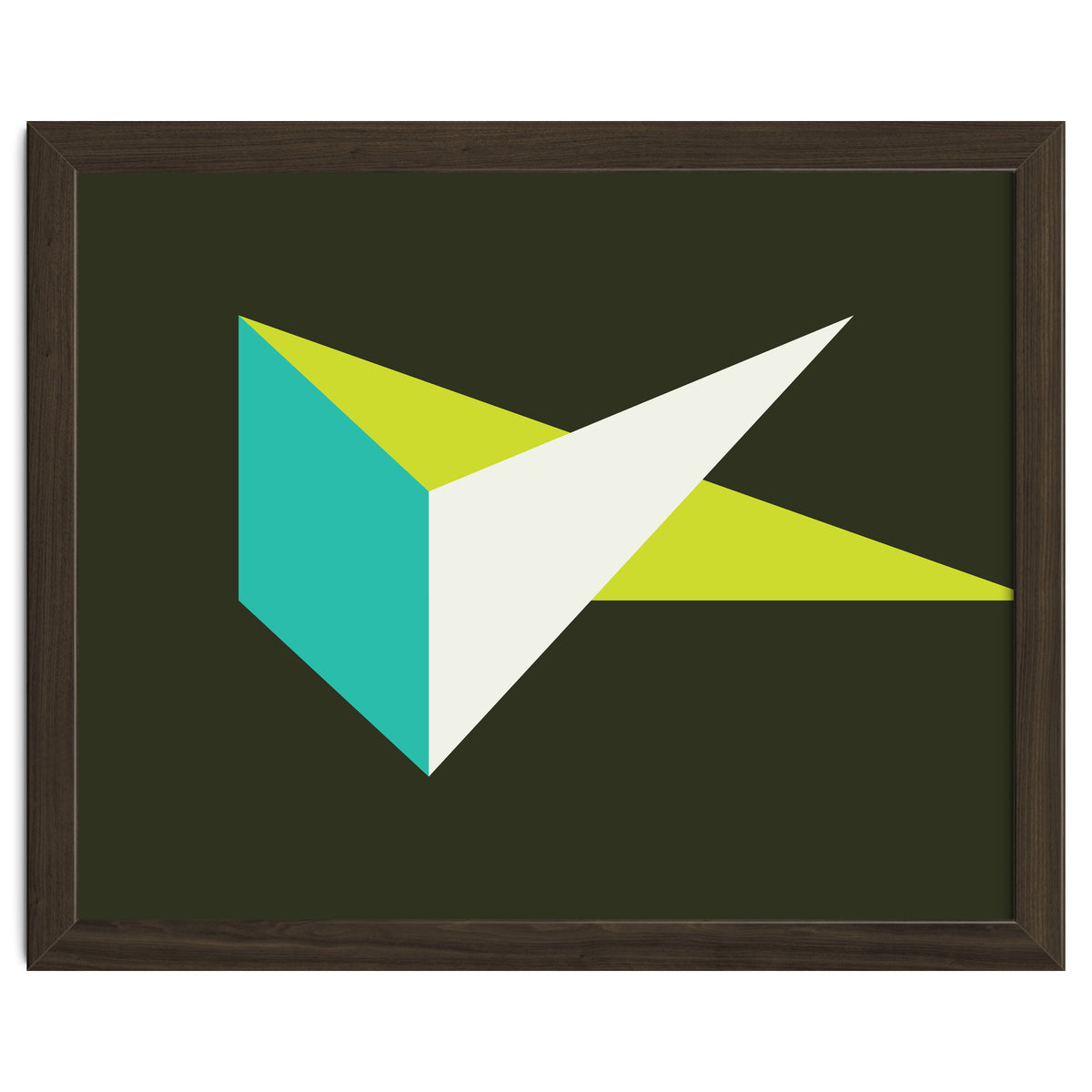 Geometric Shapes No. 67 - turquoise & lime