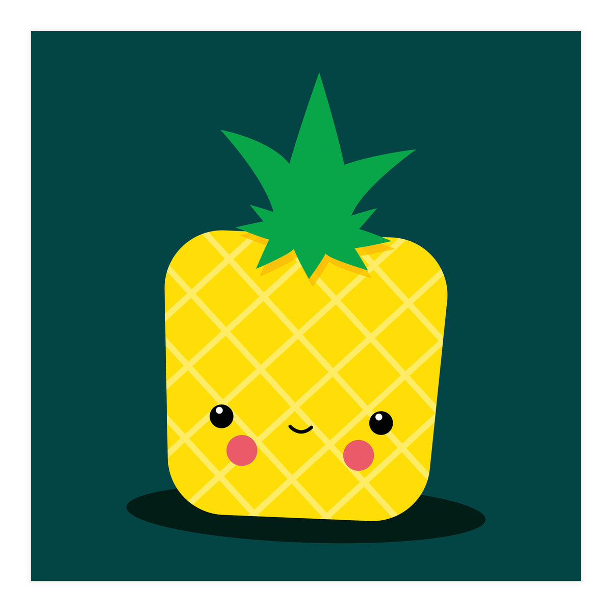 Stay Well Kawaii Pineapple (Print Only)
