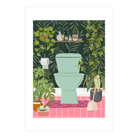 Botanical Loo in Tropical Bathroom (Print Only)