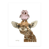 Giraffe and Owl (Print Only) thumbnail