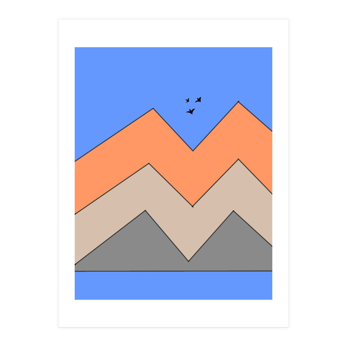 Abstract Mountain (Print Only)