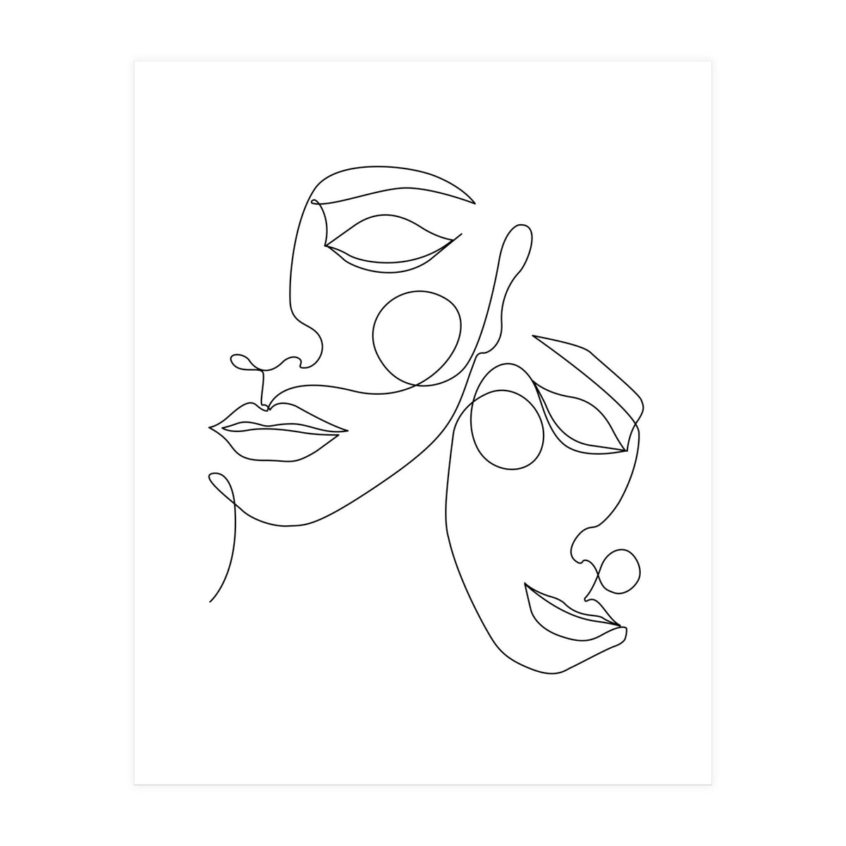female couple face (Print Only)