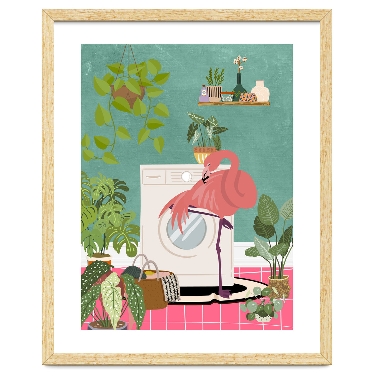 Flamingo in My Laundry Room