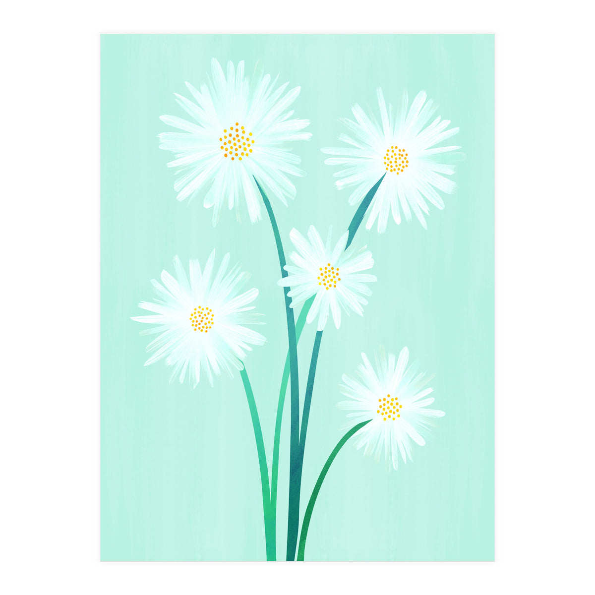 Mint Wildflower Bouquet (Print Only)