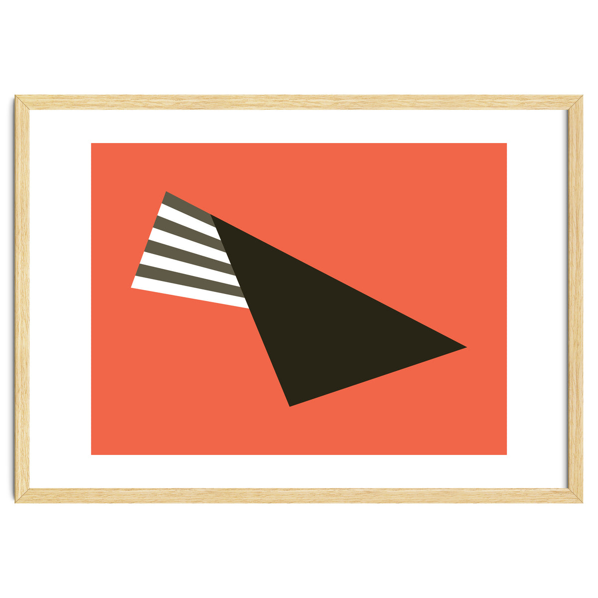 Geometric Shapes No. 75 - pink & stripes