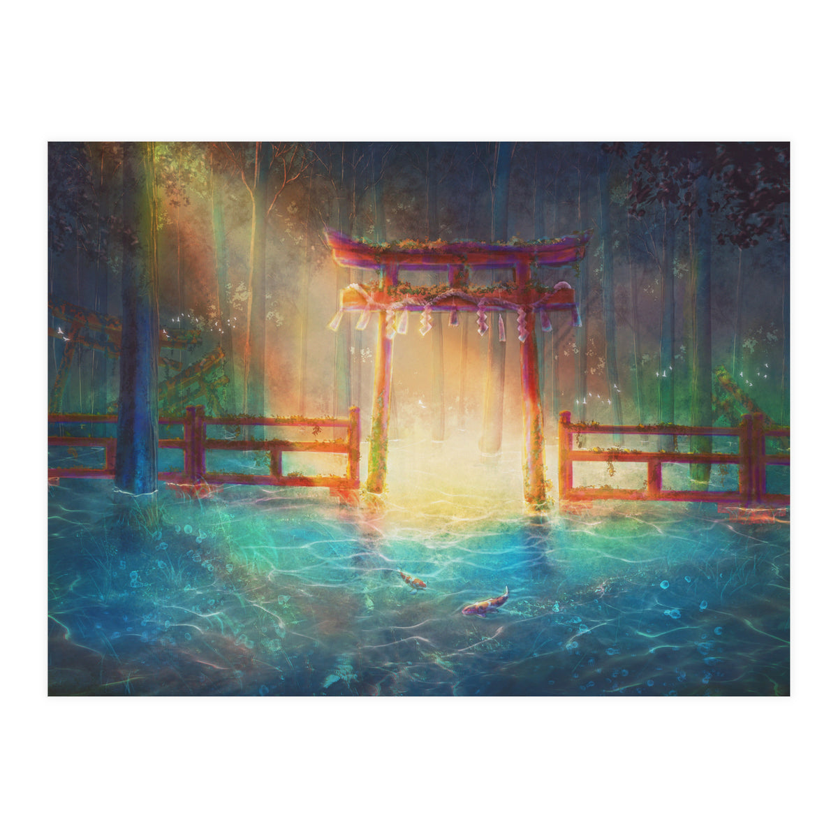 Pond In A Forest (Print Only)