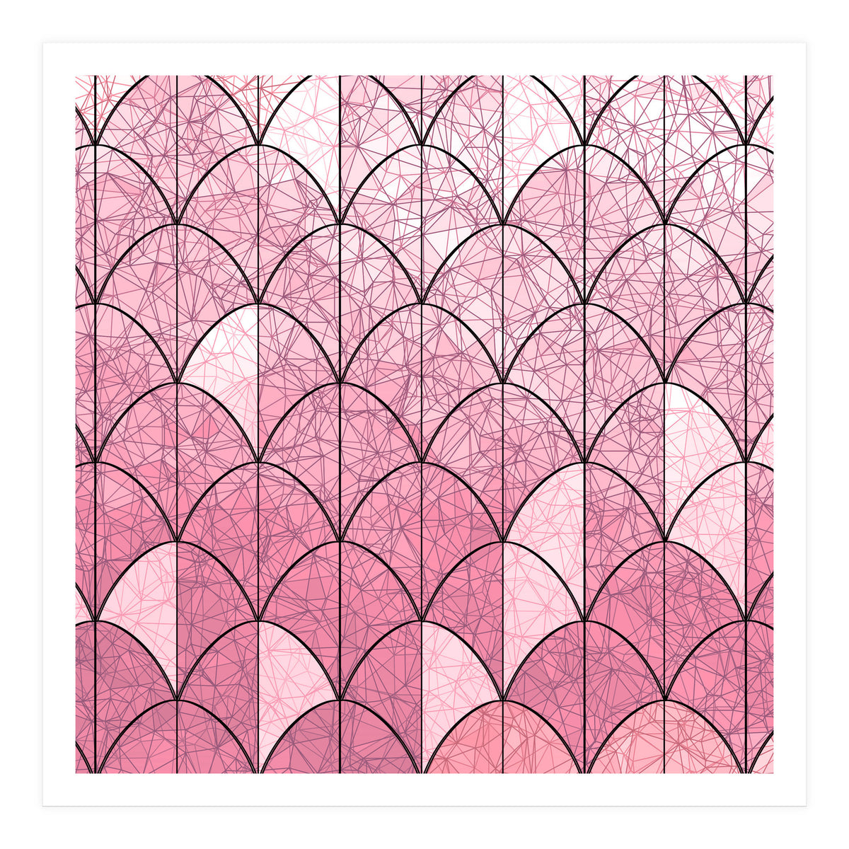 Mermaid scales pink and black (Print Only)