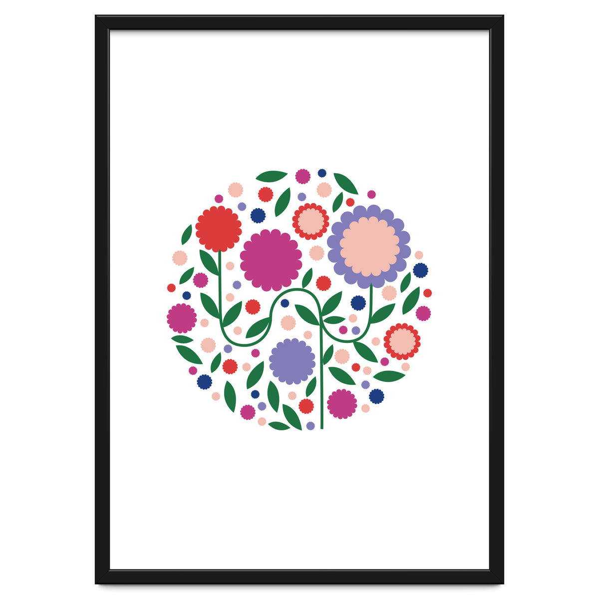 happy colorful flowers