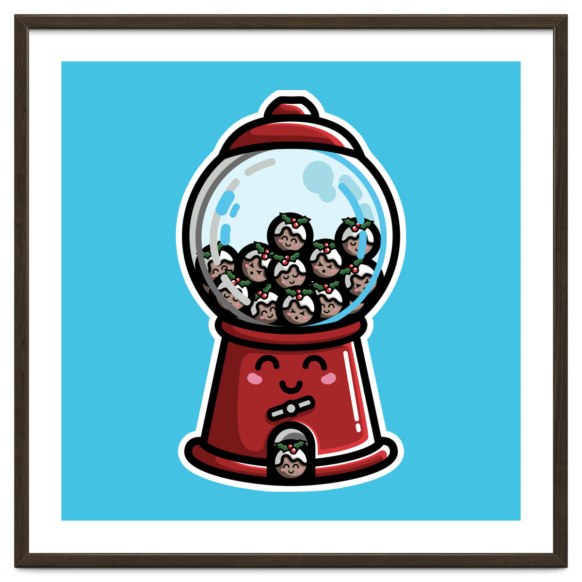 Kawaii Cute Christmas Pudding Gumball Machine