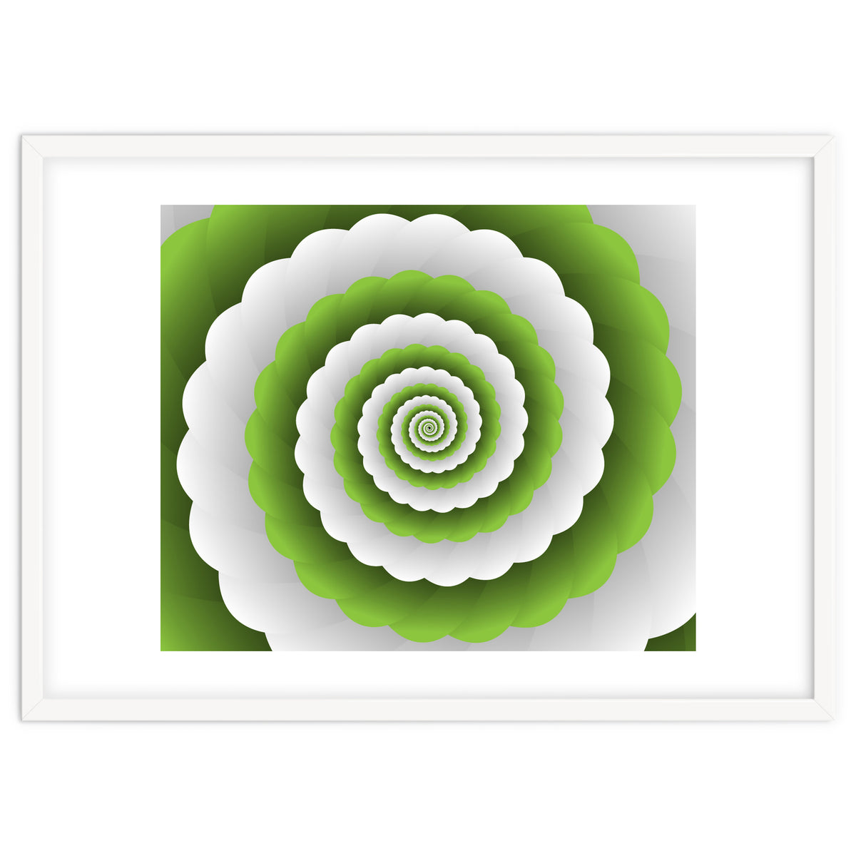 Green Modern Floral Interior Design Art