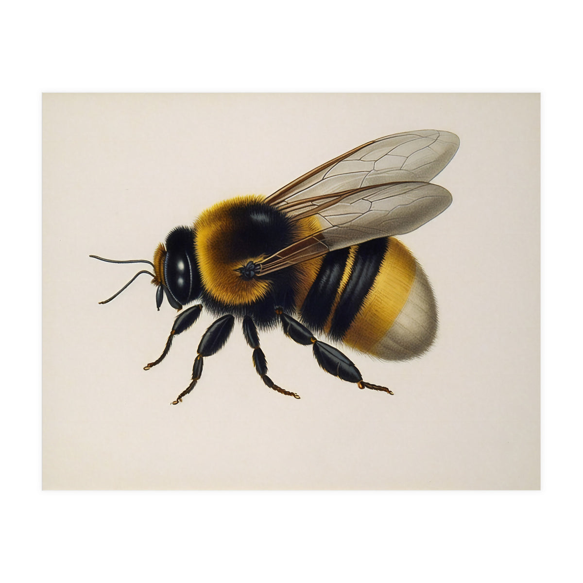 Bumblebee Vintage Illustration (Print Only)