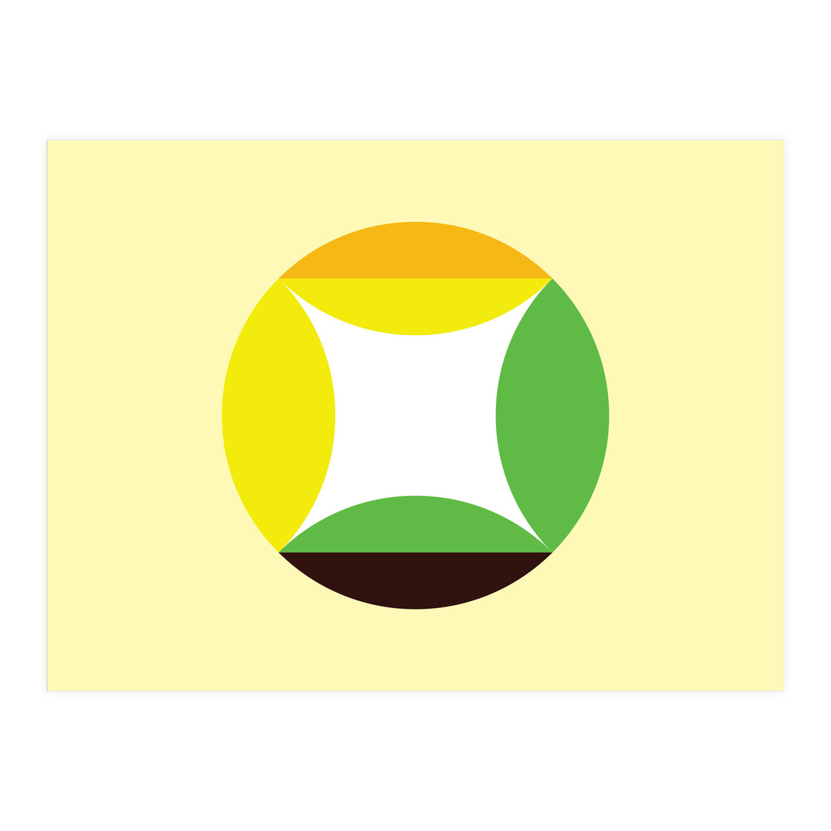 Geometric Shapes No. 21 - yellow, green & orange (Print Only)