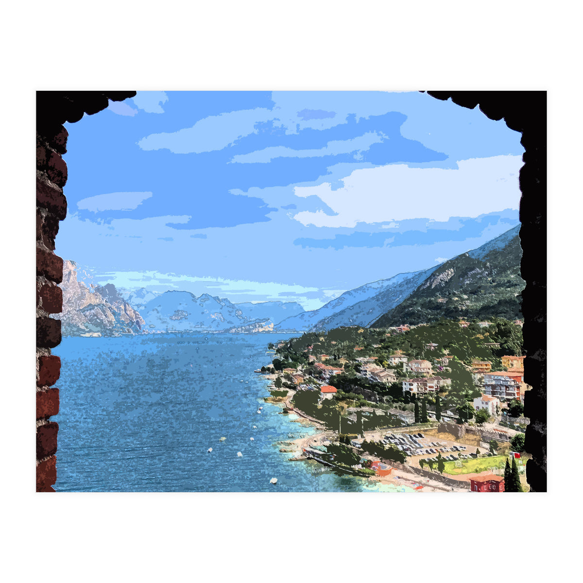 Lake Garda Painted (Print Only)