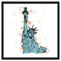 Close view of the Statue of Liberty Sketch