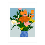 Potted Happiness | Flower Pot Botanical Floral Still Life | Eclectic Plants Modern Bohemian Décor (Print Only) thumbnail